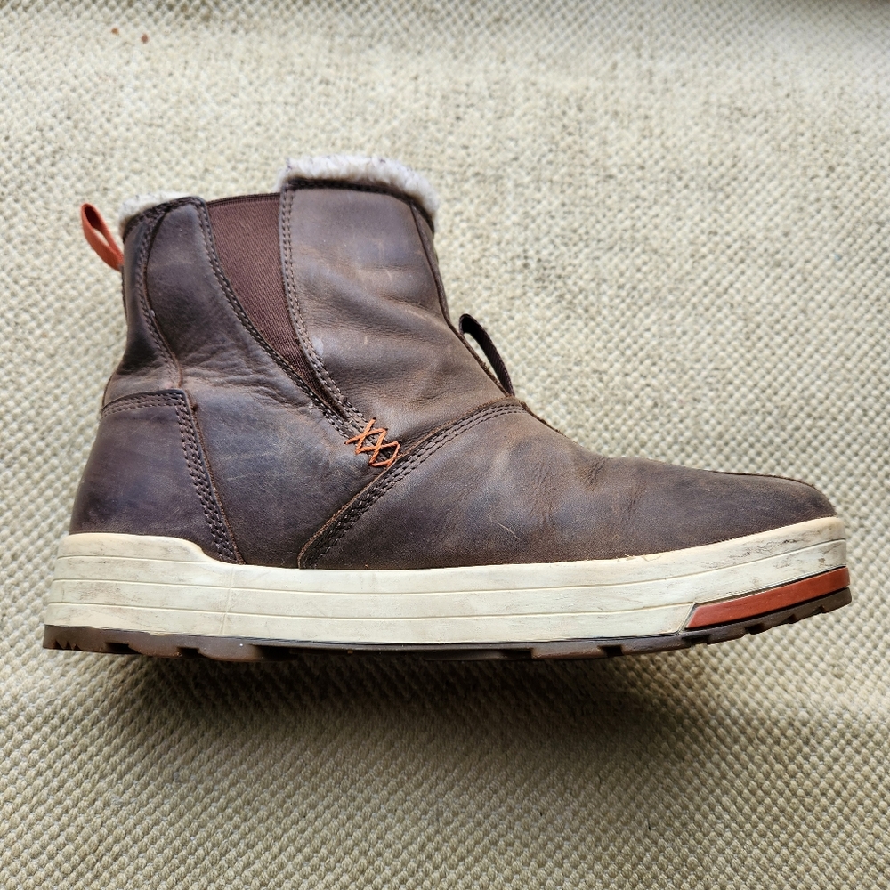 Keen Snowmass Mid waterproof Nubuck pull on brown winter snow boots womens 8.5 - Picture 7 of 8
